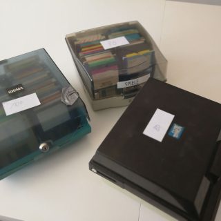 Diskettenboxen mit Software für den Amiga 500